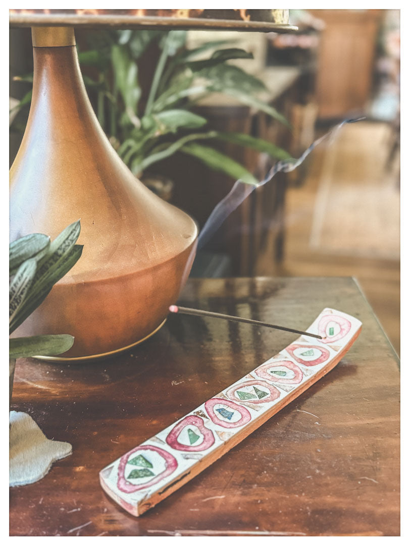 Incense Stick Holder with Bone Inlay