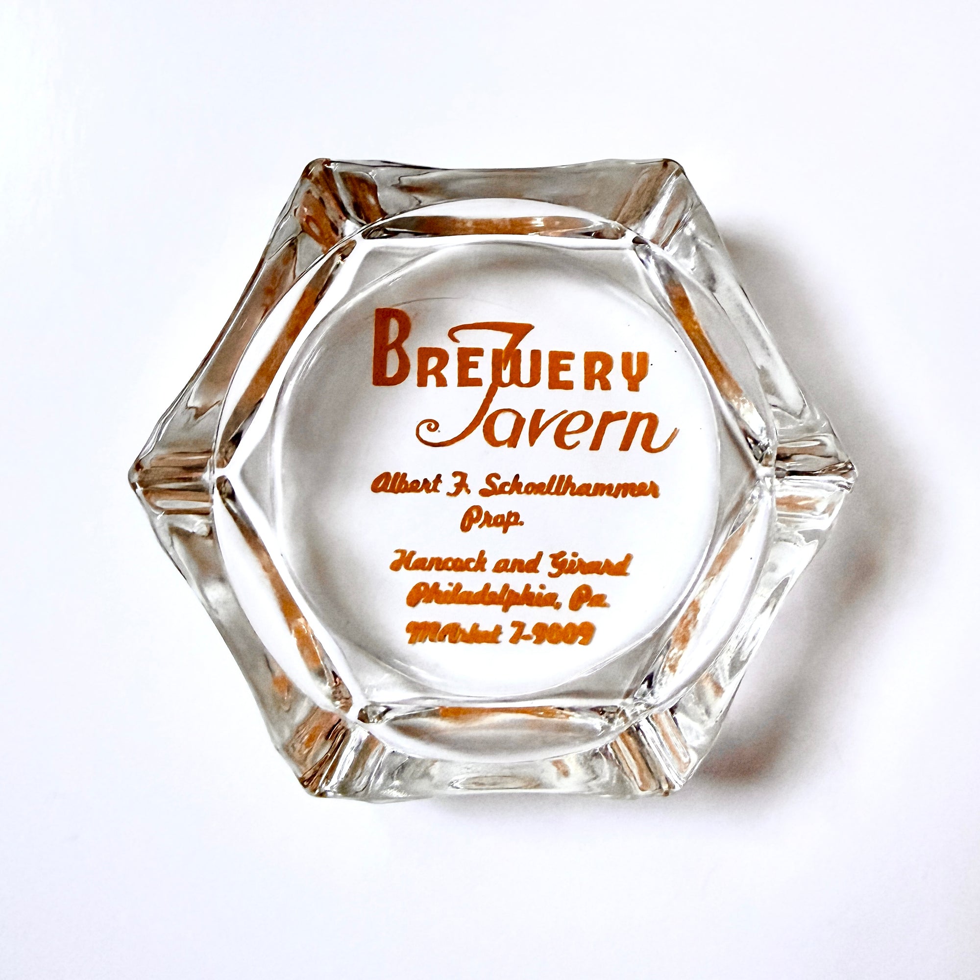 Vintage *Brewery Tavern* Glass Ashtray