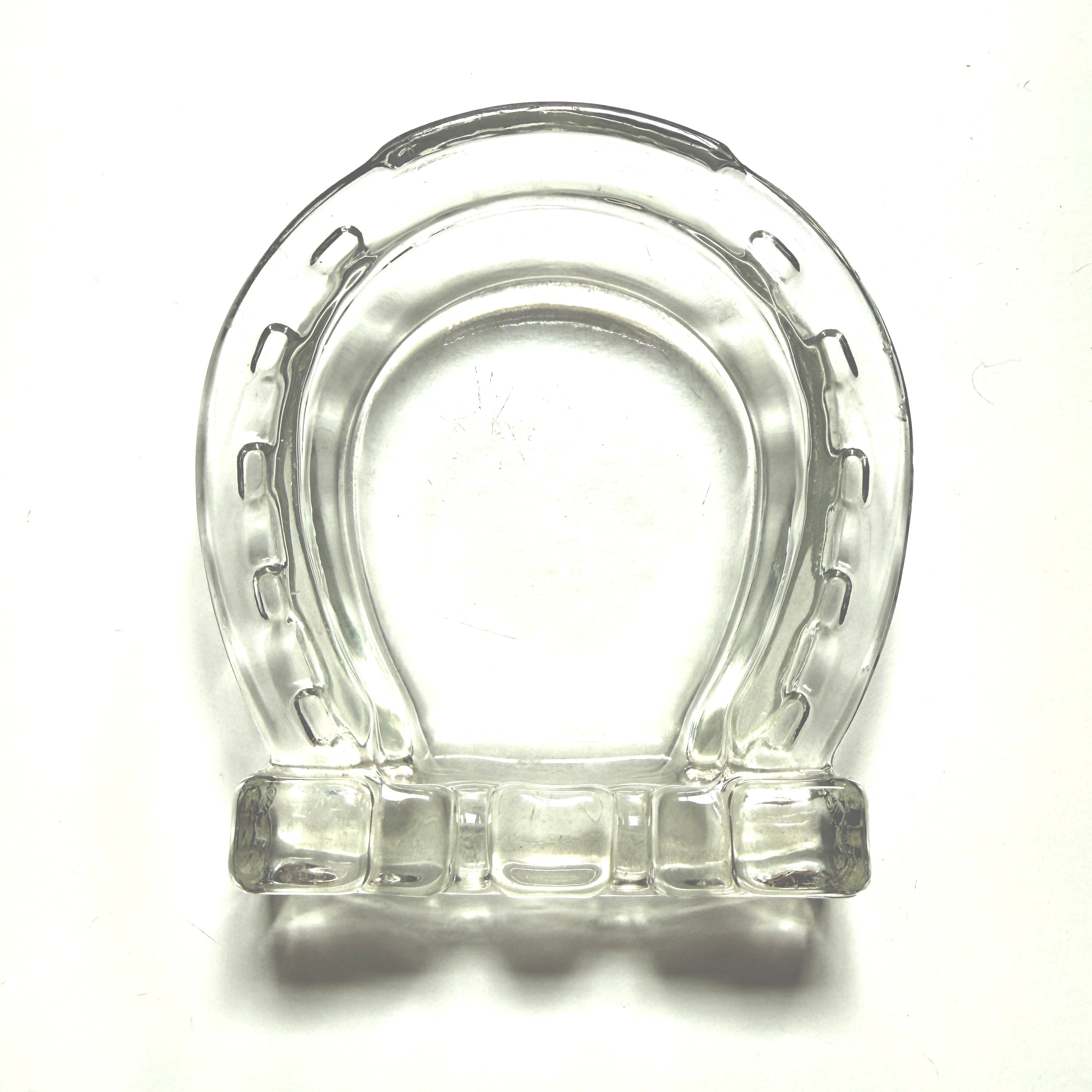 Vintage Glass *Horseshoe* Ashtray