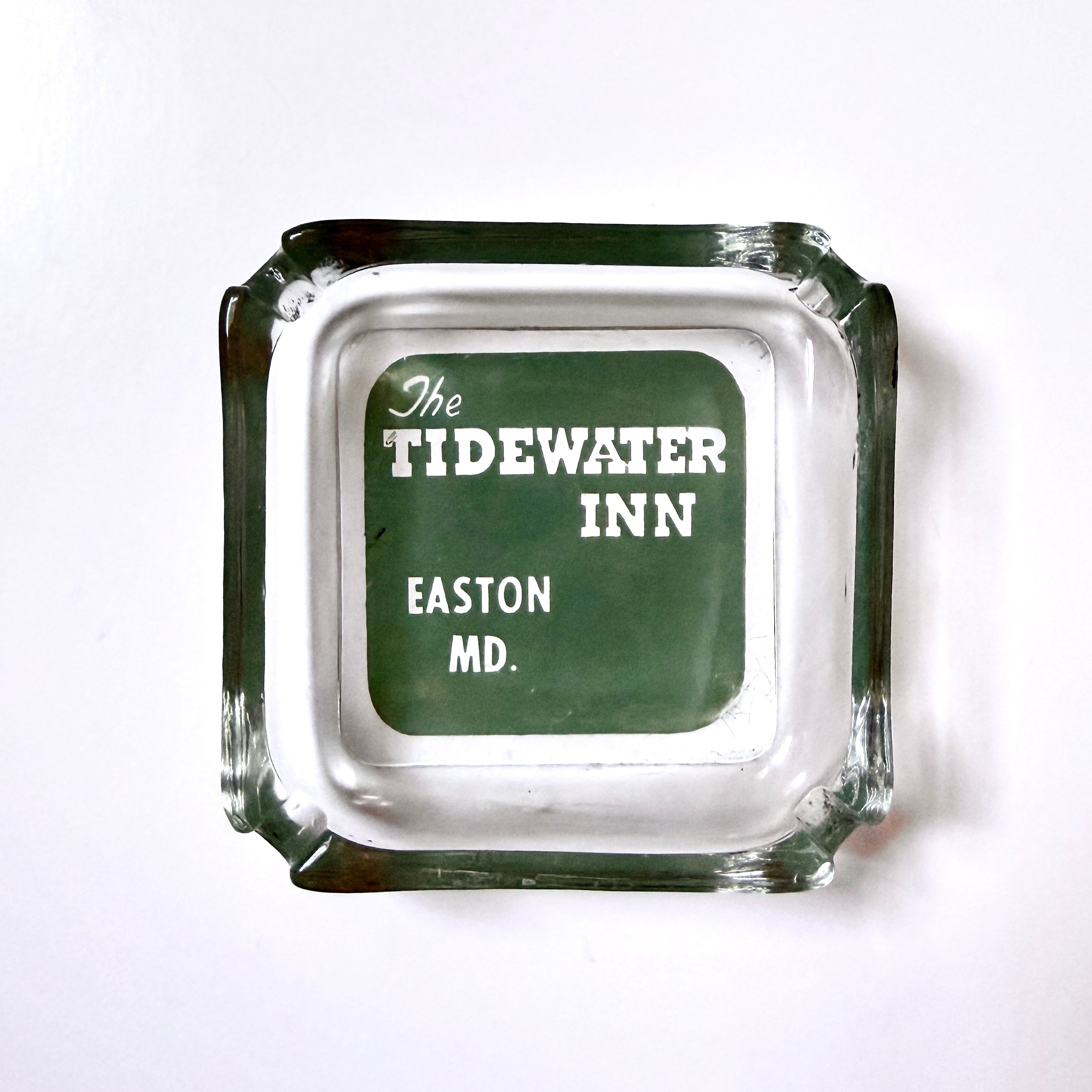 Vintage *Tidewater Inn* Glass Ashtray